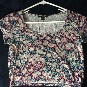 Floral summer crop top